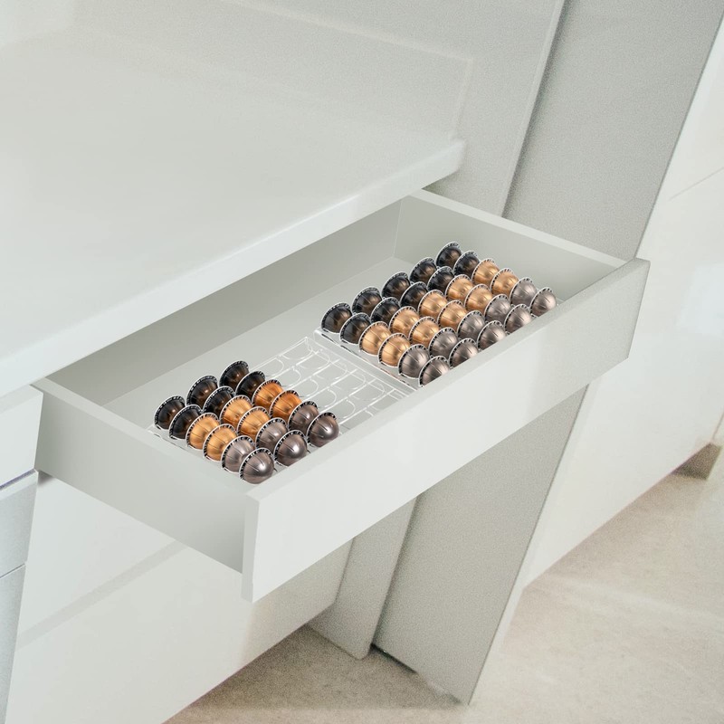 SUMERFLOS Coffee Capsule Storage Tray, Drawer Insert Organizer Holds 30