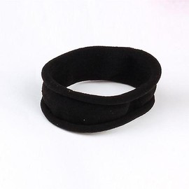 Simple Black Knotless Chubby Hair Tie DD-11340 / 심플 검정 무매듭 통통 머리끈 DD-11340
