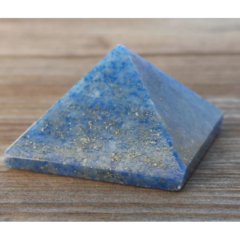 NATURAL LAPIS LAZULI SMALL GEMSTONE PYRAMID 20-22mm