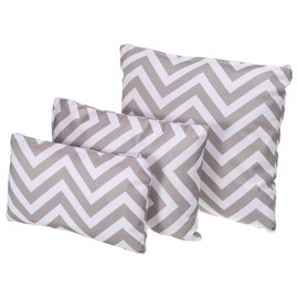 PATIKIL 3 Sizes Reusable Snack Bag Sandwich Bag, 1 Set/3Pcs Polyester Snack Sack Easy Open Zipper Washable Portable, Striped White