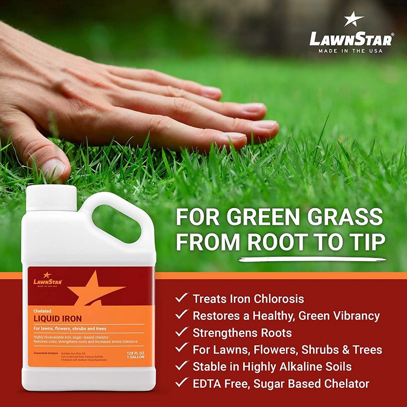 LawnStar Liquid Iron (1 Gallon) for Plants - Multi-Purpose, Suitable