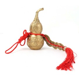 ZAWELIYO Wu Lou Key Chain, Calabaza de Latón Buena Suerte Latón Wu Lou Replicade Insert Coin Keychain Hu Lu Calabaza Decoración para Dormitorio Dormitorio Oficina Colgante de Adornos