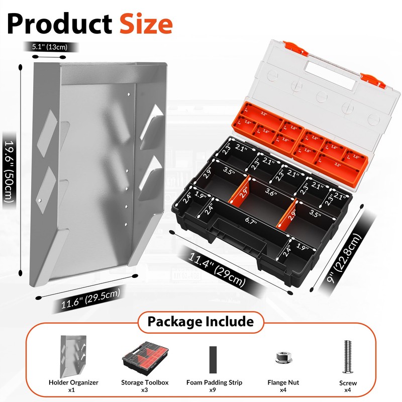 AIYOTAR Hanging Tote Kit for Van Shelving Storage, Work Van