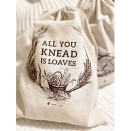 Natural Linen Bread Bags - 2 pack - Large 13 x15 inches. Ideal for Homemade Bread, Reusable, Gift, Christmas Gift, Storage for Artisan Bread - Bakery & Baguette Bag