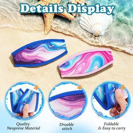 4 PCS Neoprene Mask Strap Cover for Diving Swimming Snorkel Waterproof Mask Strap for Men Women Head Band Parts Accessories (Style A)