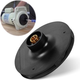 Bzcovac 073129 Impeller Compatible with WhisperFlo 1 to 2 HP Pool and Spa Pump, Black