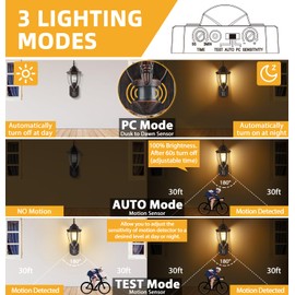 Lamomo Outdoor Wall Sconce, Dusk to Dawn Motion Sensor Light Fixtures, Exterior Aluminum Waterproof Porch Lights for Patio Front Door Garage (1 Pack)