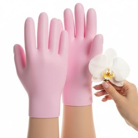 SEVEN MINE Par Guantes Hidratantes de Silicona | Manos Suaves en 15 Minutos | Spa en Casa Reutilizables, Lavables | Mujeres y Hombres | Hidratación No