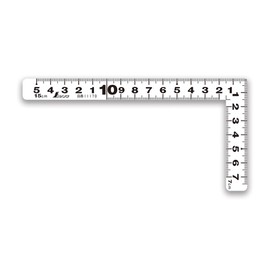 シンワ測定(Shinwa Sokutei) 曲尺平ぴた ホワイト 15cm 表裏同目 11170