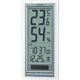 CITIZEN precision temperature and humidity meter life Navi D204A silver color 8RD204-A19