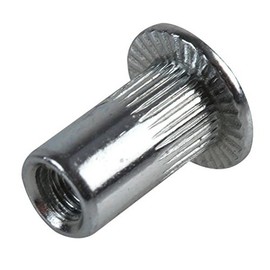 Nietmutter, Stahl, M3, 0,5–3, Pk50, Befestigungsmaterial Stahl, Befestigung Beschichtung, helles Zink, Produktsortiment Flanschkopf Stahlnietmuttern, Gewindegröße - metrisch M3, Außenlänge Höhe 10,9