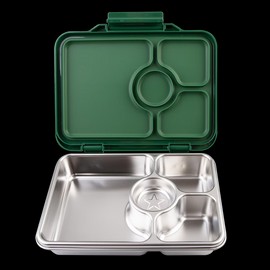 Yumbox Pret Stainless Steel Bento Box - 4 Compartment, Dublin Green