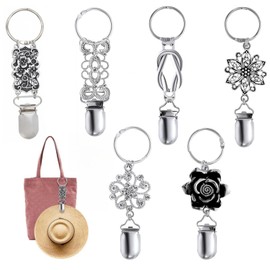 THJOPOKEEL 6 Piezas Clip Sombrero Viaje, de Metal para Bolsa, Cardigan para Hombres Mujeres Equipaje Al Aire Libre Viajes Accesorios
