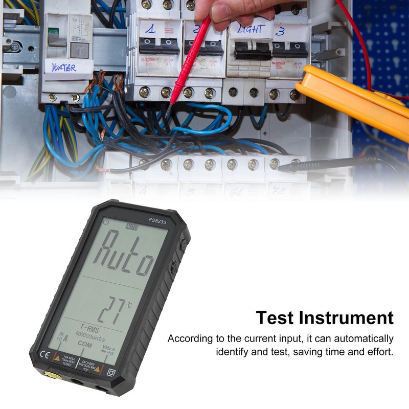 FS8233 Digital Multimeter Ultra Thin Full Screen Intelligent Automatic High