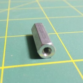 Unbranded  6RB98| Hex, Standoff, Aluminum, 1/4 in Hex Width, 7/8 in Overall Len, PK 10(G)