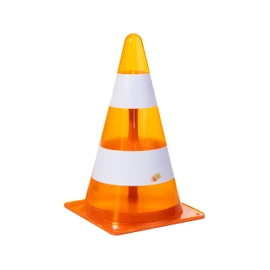 Rolly Toys rollyPylone Lighted (Pylons with Light, Traffic Cone, Traffic Cone, Warning Cone, Traffic Cone) 408825, Orange