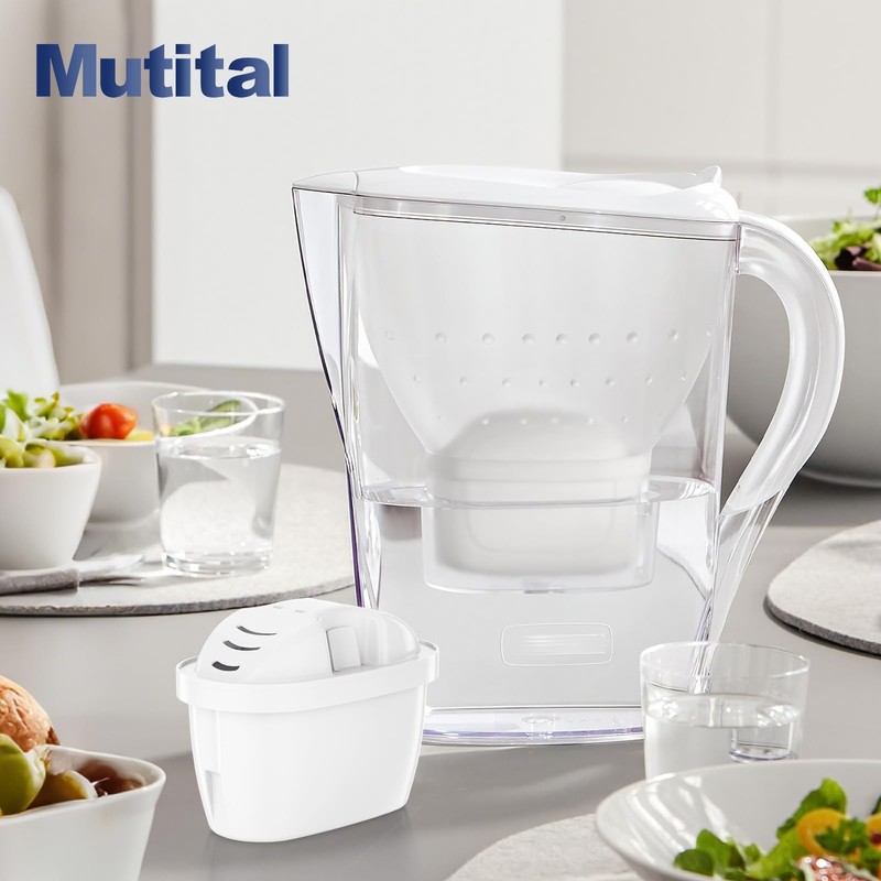 Mutital Water Filter Cartridges Pack of 6 Replacement for Brita