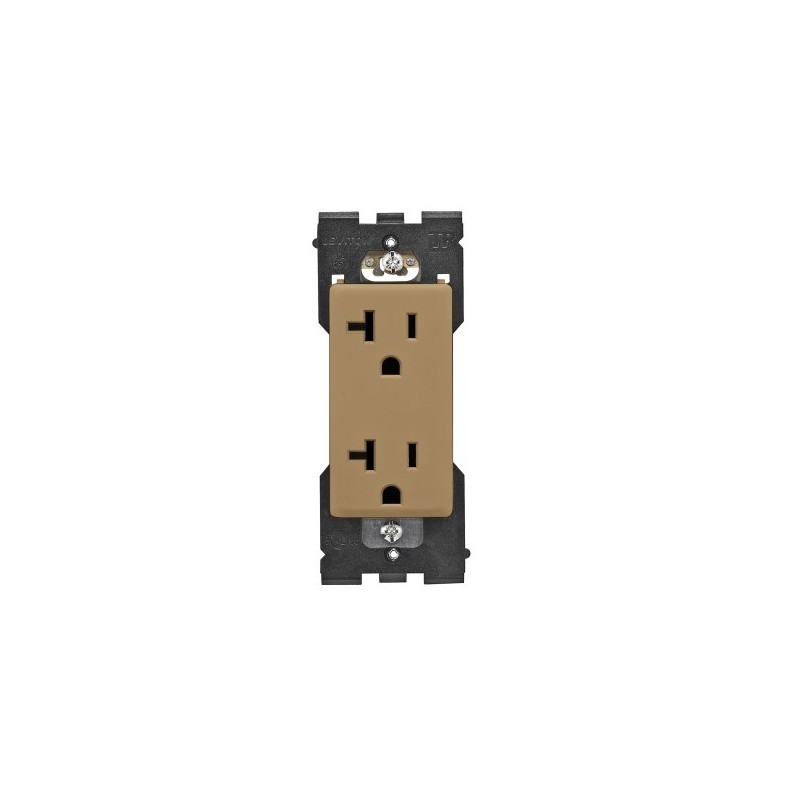 Leviton Renu RER20-WC Tamper-Resistant Outlet, 20A-125VAC (Warm Caramel)