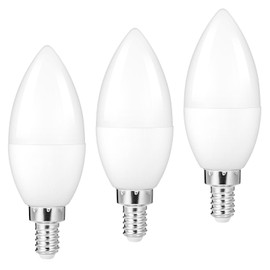 DIAMIAQ B11 LED Light Bulb Candelabra Light Bulbs Candle Bulbs for Ceiling Fan (3, Warm White)