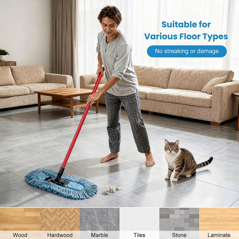 Ndoge 3 Pack Dust Mop Replacement Head for O-Cedar Dual-Action