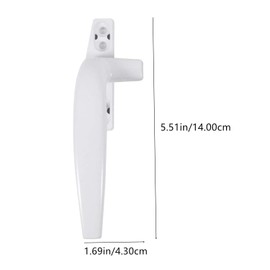 1 par Manija Cerradura de Ventana Abatible Manija de Ventana de Aleación de Aluminio Perilla De Ventana Manija Accesorios de Ventana Tirador de Ventana Tiradores de Ventana (Blanco)