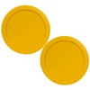 Pyrex 7201-PC Round 4 Cup Storage Lid for Glass Bowls (2, Butter Yellow)