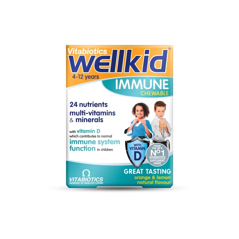 Vitabiotics Wellkid Immune Chewable, Pack of 30