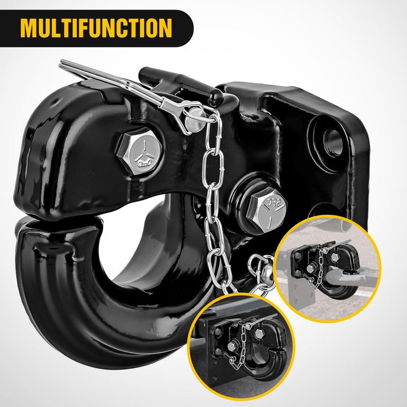 Nilight Pintle Hook Hitch with Mounting Kit 30,000 lbs, Fits