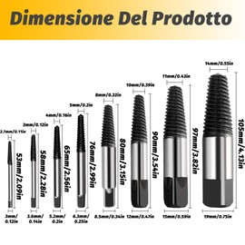 Damaged Screw Extractor Set 8 Pieces Screw Extractor Set Screw Extractor Set with Broken Screws