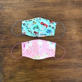 Kids Face Cover Mask 3 Layer 100% Cotton Washable Reusable Made In USA 1 Piece