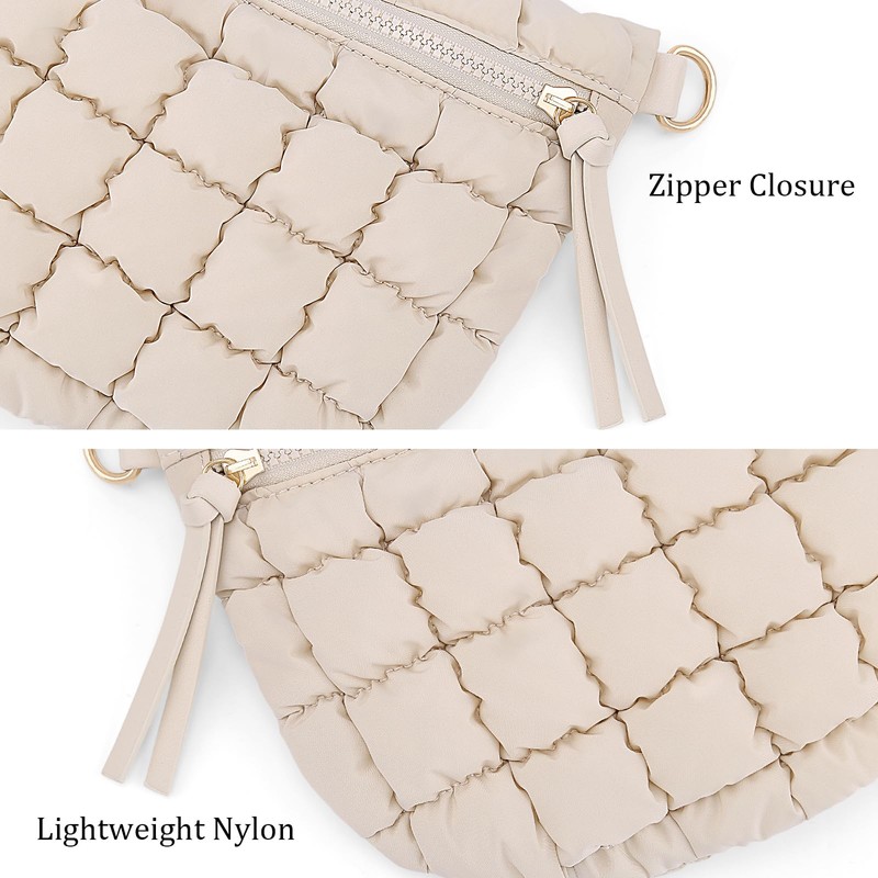 HiTotes Quilted Crossbody Bags for Women Puffer Sling Bag Nylon