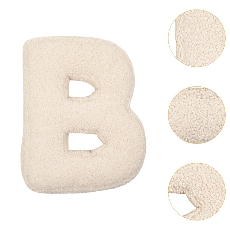 Perfeclan Letter Plush Pillow Decorative Throw Pillow Letter Hugging Throw