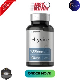 L-Lysine 1000Mg | 100 Coated Caplets | Free Form Dietary Supplement | Vegetarian