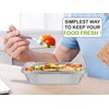 100pcs Rectangular Aluminium Foil Containers with Lid for Travel Safe