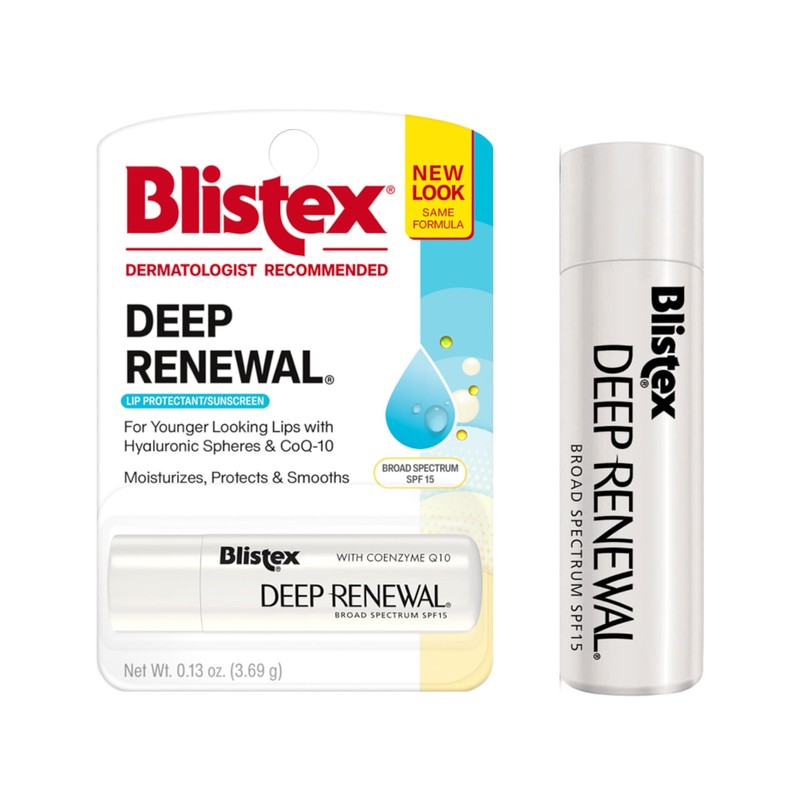 Blistex Deep Renewal Lip Protectant Sunscreen Balm, 0.13 Ounces, Spf