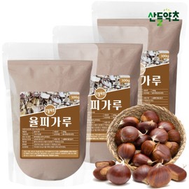 Domestic yulpi powder 300gx3 pack chestnut shell powder chestnut peel yulpi / 국산 율피가루 300gx3팩 밤속껍질가루 밤껍질 율피