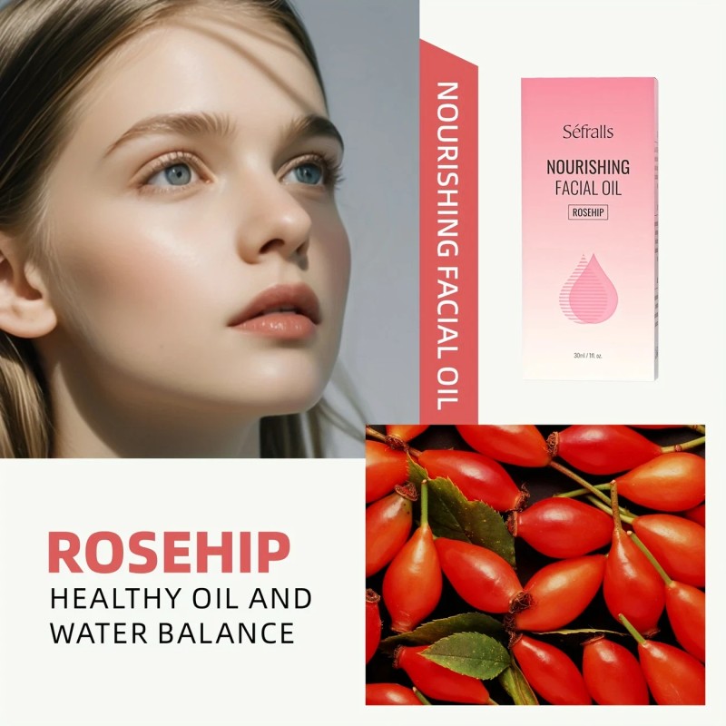 Sefrails Rosehip Oil Skin Face Anti-Aging Moisturizer Damask Rose Antioxidant