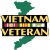 VIETNAM VETERAN RIBBON Bumper sticker Toolbox sticker Laptop Sticker Die Cut
