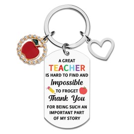 Teacher Gifts First Day of School Teacher Keychain Bulk Teachers End of Year Gifts Retirement Gift for Women Teachers Appreciation Gift Teacher's Day Birthday Christmas Graduation