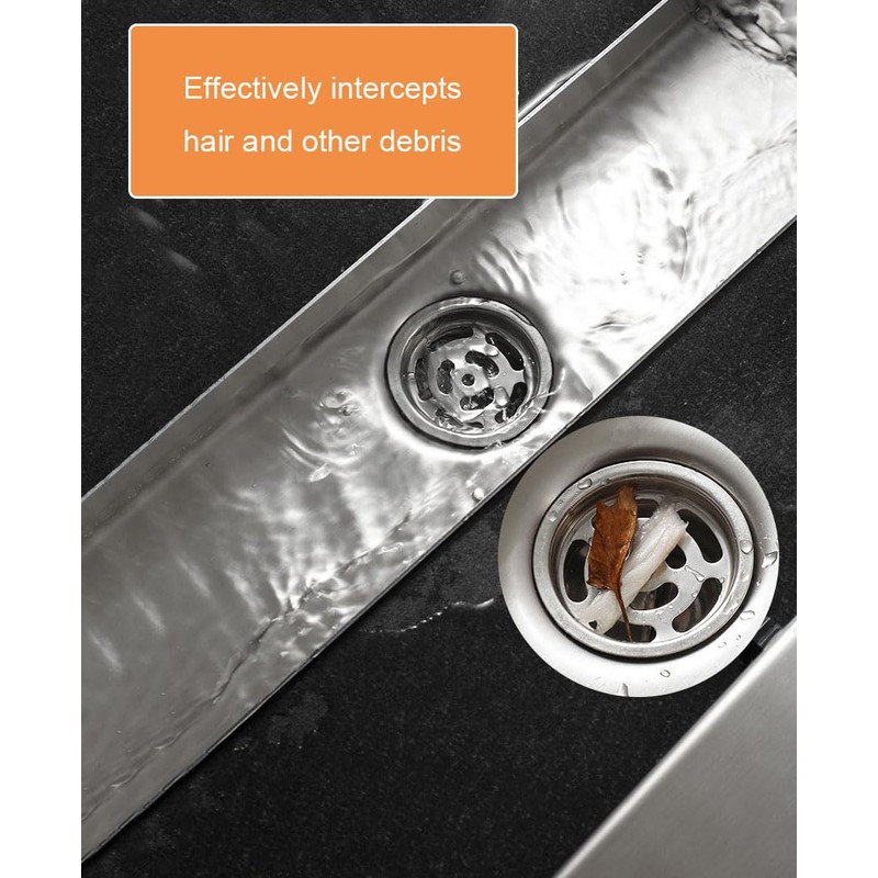 TSHH 12 inch Linear Shower Drain with Plate Cover or
