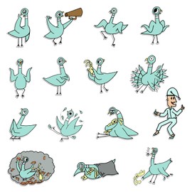 Thryvomniq Felt Board Story Sets Don't Let The Pigeon Stay Up Late Flannel Board Stories for Preschool Kindergarten Storytelling Learning Games