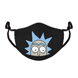 Rick and Morty Adjustable Cloth Face Mask Black/Blue