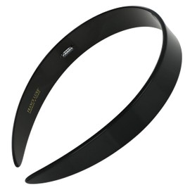 France Luxe 3/4" Wide, Comfortable Headband For Women, Lightweight, Chic French Black Headband For All Hair Types