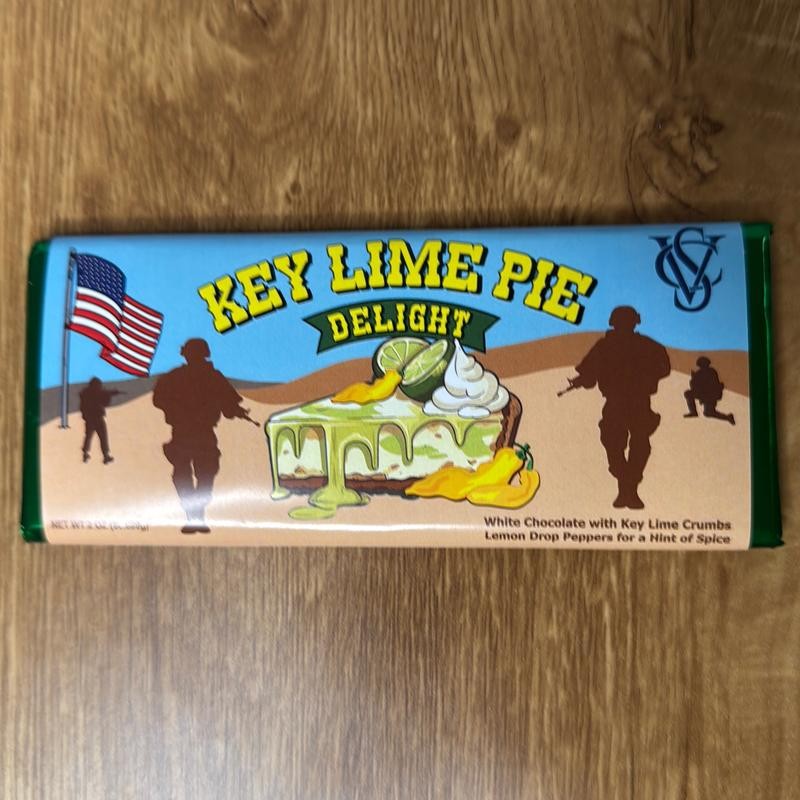 Keylime pie delight chocolate bar with Aji lemon drop peppers