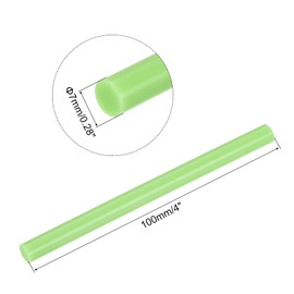 sourcing map Mini Hot Glue Gun Sticks 4-inch x 0.28-inch High Sticky Hot Glue Sticks for Glue Gun, Bright Green 30pcs