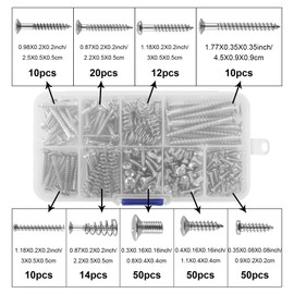 Sesyomr Electric Guitar Screw Kit - 226 Piece Set (9 Types) with Springs for Bridge, Pickup, Pickguard, Tuner, Switch, Neck Plate, Strap Buttons & Tweezers