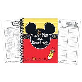Eureka Mickey Color Pop! Back to School Classroom Supplies Record and Lesson Plan Book for Teachers, 8.5'' x 11'', 40 Weeks