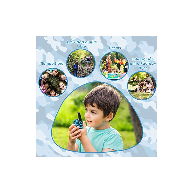 KIDS CHOICE 2 Pzas Walkie Talkies para Niños,Camping Juguetes al