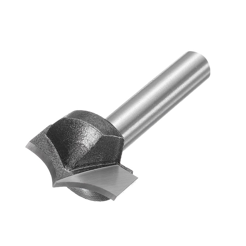 sourcing map Point Cutting Roundover Router Bit 3/8" Radius 1/4"
