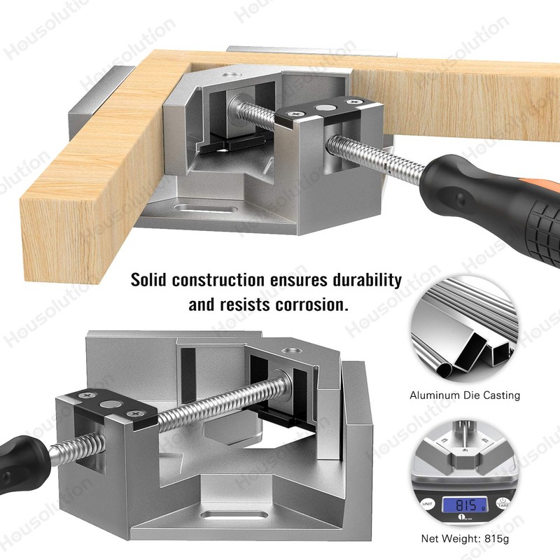 Housolution Right Angle Clamp, [2 PACK] Single Handle 90° Aluminum